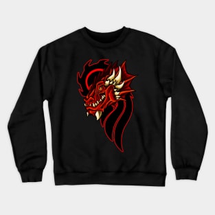 Red Dragon Tribal Tattoo Art Crewneck Sweatshirt